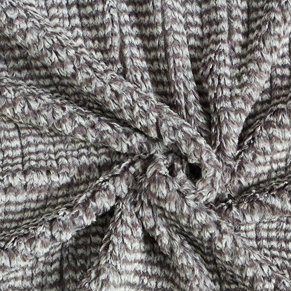 Kunstfell Grobstrick-Optik – grau, image number 3