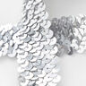 Elastische Paillettenborte [30 mm] – silber,  thumbnail number 2
