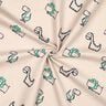 Baumwollflanell freche Dinos | Poppy Fabrics – natur/smaragdgrün,  thumbnail number 3