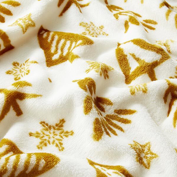 Kuschelfleece Weihnachten – weiss/gold, image number 2