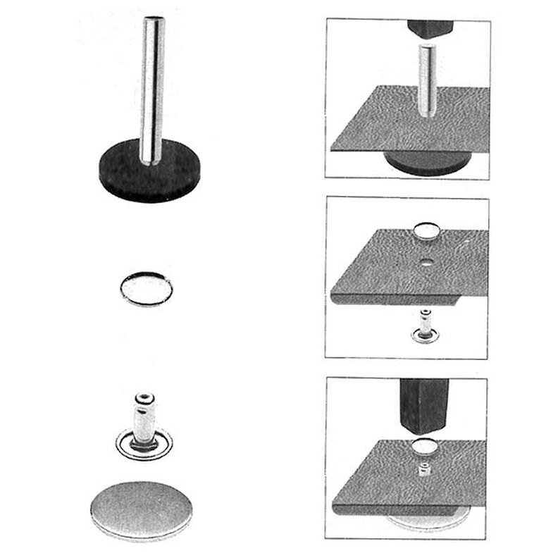 Hohlnieten Klemmber [8 Stück | Ø 9 mm] - silber metallic| Prym,  image number 4