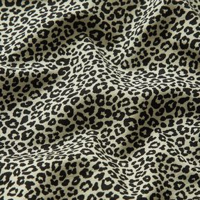 Baumwolljersey Mini Leo Print – greige/schwarz, 
