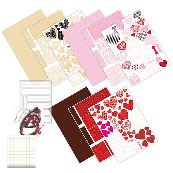 Pop-Up-Boxen-Set Valentinstag [ 3Stück ] – rot/pink,  image number 2
