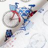 Baumwollstoff Cretonne Retrofahrräder – weiss/blau,  thumbnail number 4