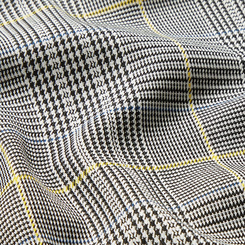Anzug- und Kostümstoff Glencheck – schwarz/weiss,  image number 2