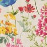 Dekostoff Halbpanama Wiesenblumen – natur/himbeere,  thumbnail number 5