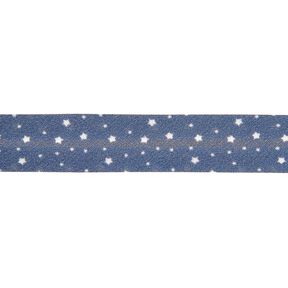 Schrägband Sterne Bio-Baumwolle [20 mm] – marineblau, 