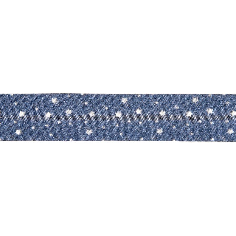 Schrägband Sterne Bio-Baumwolle [20 mm] – marineblau,  image number 1