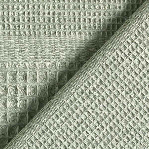 Waffelpiqué Querstreifen – schilf | Reststück 50cm