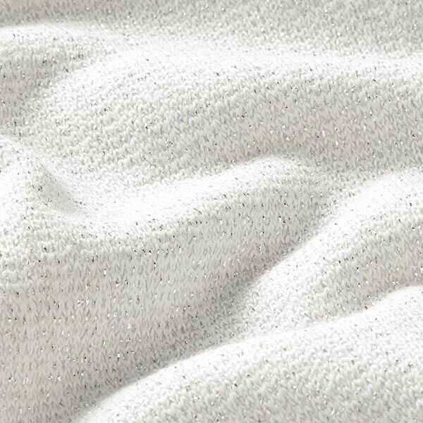 French Terry Sommersweat Lurex – weiss/silber, image number 3