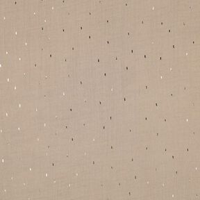 Musselin/ Doppel-Krinkel Gewebe Rechteck Foliendruck | Poppy Fabrics – anemone/gold metallic, 
