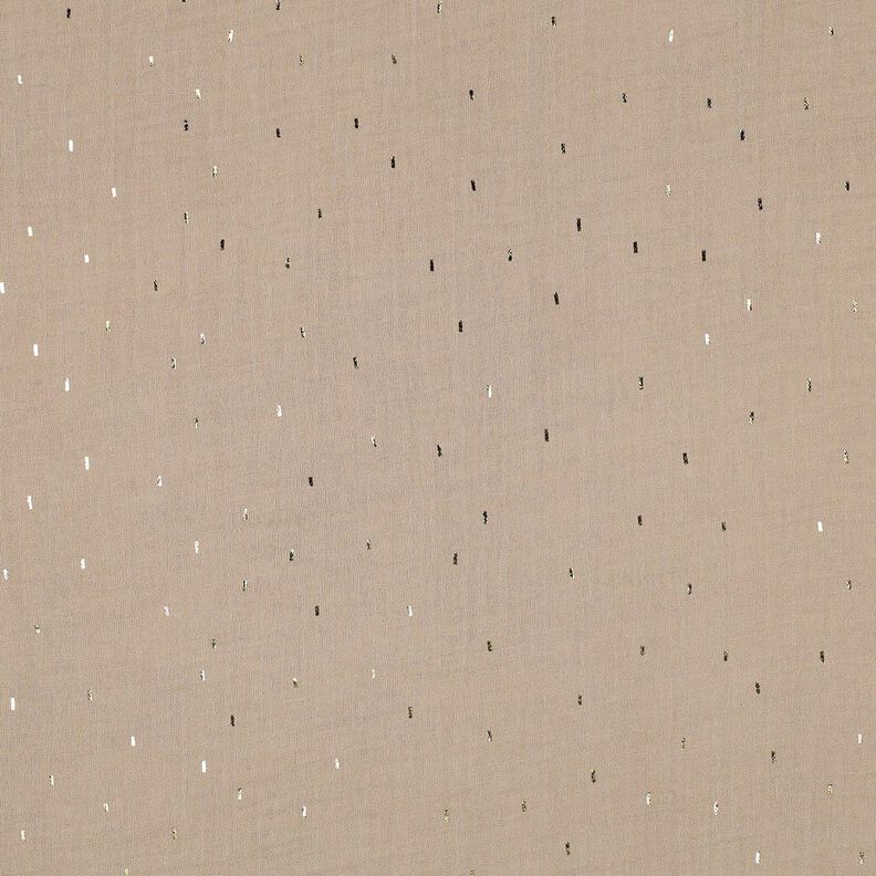 Musselin/ Doppel-Krinkel Gewebe Rechteck Foliendruck | Poppy Fabrics – anemone/gold metallic,  image number 1