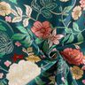 Dekostoff Jacquard Vintage Blumen – petrol/dunkelrot,  thumbnail number 3