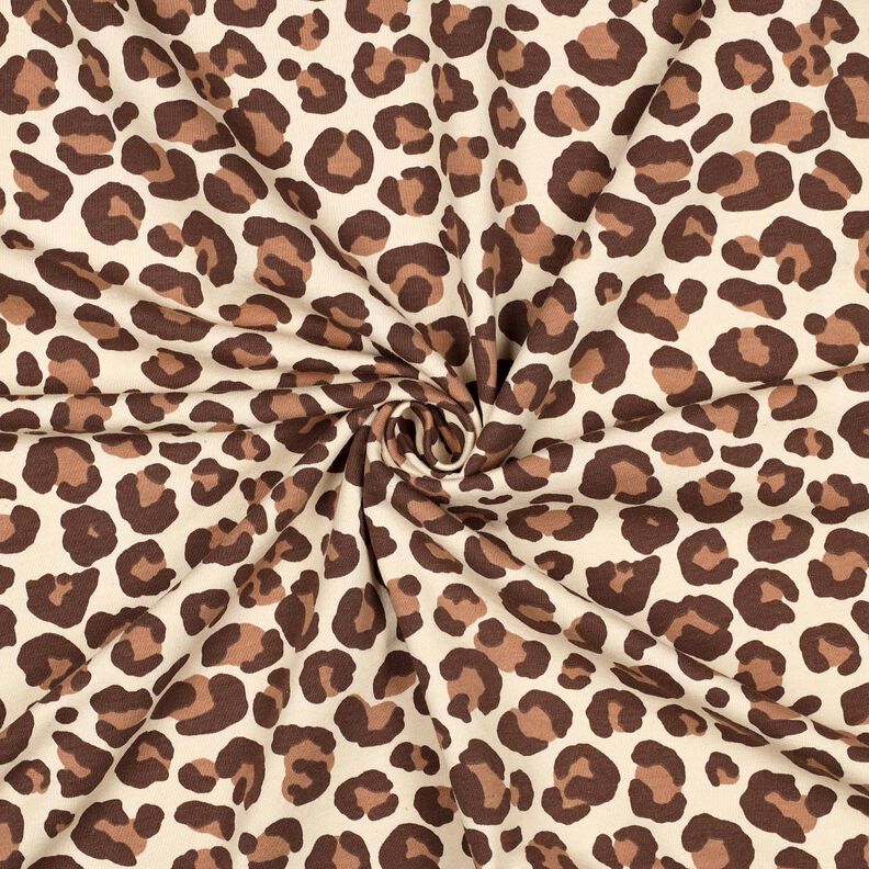 Sweatshirt angeraut Leo | Poppy Fabrics – creme/dunkelbraun, image number 3