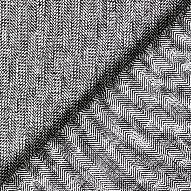 Leinen-Baumwoll-Mix Fischgrat – schwarz,  image number 4