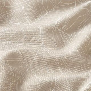 Outdoorstoff Canvas filigrane Blätter – beige, 