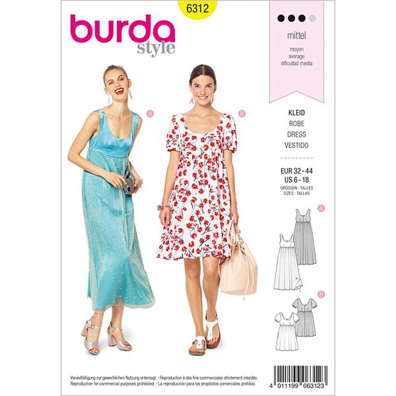 Kleid | Burda 6312 | 32-44,  image number 1