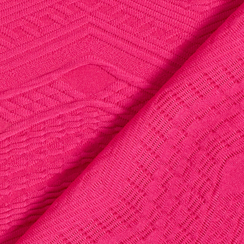 Jacquard Jersey Zick-Zack – intensiv pink,  image number 4