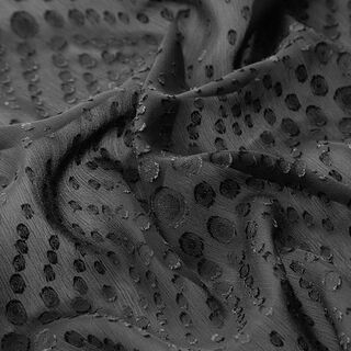 Chiffon Dobby unregelmäßige Punkte – schwarz, 