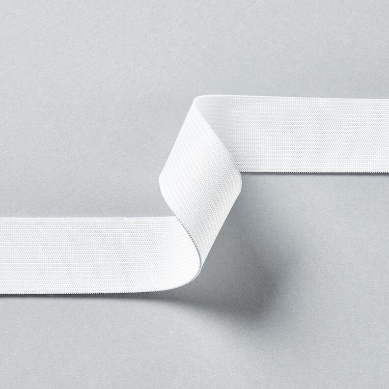 Glattes Gummiband [3 m | 30 mm] – weiss,  image number 2