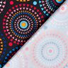 Badeanzugstoff Mandala – schwarzblau/feuerrot | Reststück 100cm,  thumbnail number 4