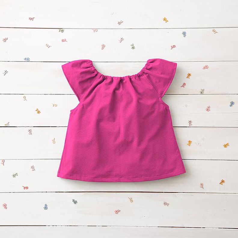 Baumwolljersey Medium Uni – intensiv pink,  image number 7