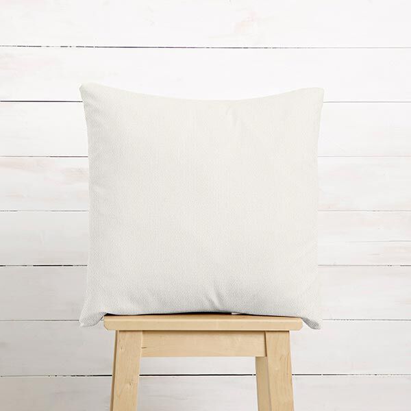 Dekostoff Jacquard kleine Rauten – wollweiss