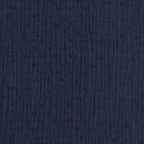 Musselin/ Doppel-Krinkel Gewebe Dobby – marineblau, 