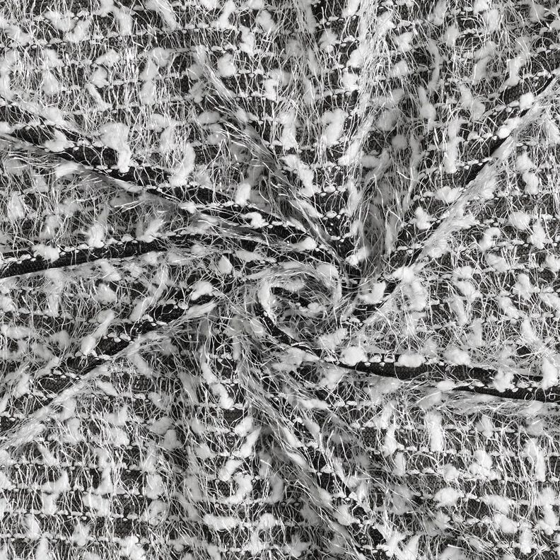 Strickstoff Effektgarn – schwarz/weiss, image number 5