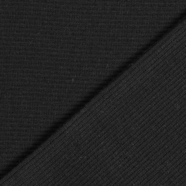 GOTS 2x2 Bündchen | Tula – schwarz | Reststück 100cm