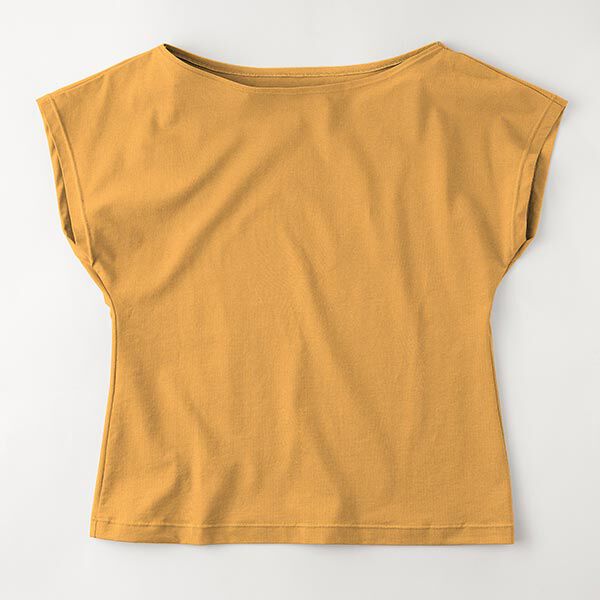 Baumwolljersey Medium Uni – senf