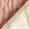 Steppstoff Cord mit Fellabseite Rauten – altrosa,  thumbnail number 5