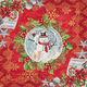 Dekostück Gobelin Schneemann in Schneekugel – karminrot,  thumbnail number 1