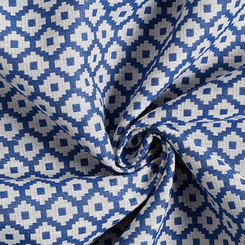 Outdoorstoff Jacquard Rauten – blau,  image number 3