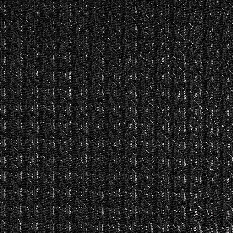 Cloqué Glitzer-Hahnentritt – schwarz,  image number 1