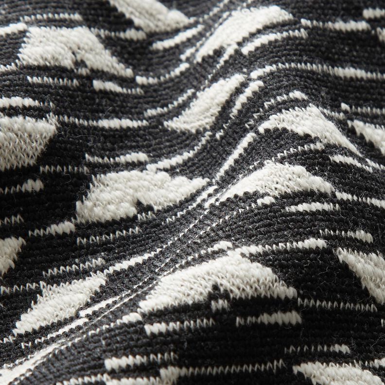 Strickjacquard geometrisches Muster – schwarz/weiss,  image number 3