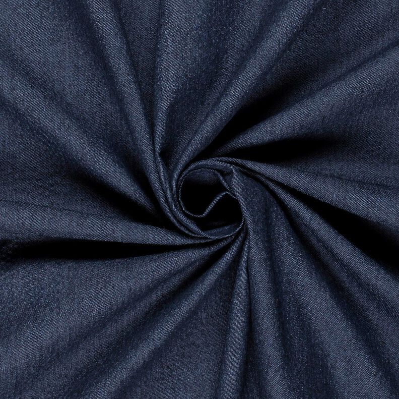 Denim Baumwoll-Mix Seersucker – marineblau,  image number 5