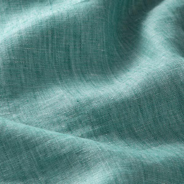 Reinleinen Melange – aquablau | Reststück 100cm