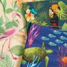 Dekostoff Halbpanama bunte Unterwasserwelt – marineblau/türkis,  thumbnail number 5