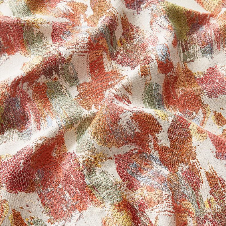 Dekostoff Gobelin abstrakte Kunst &ndash; hellbeige/hellbeere,  image number 2