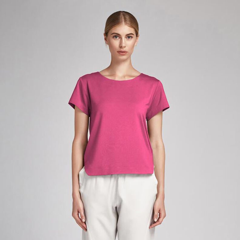 Baumwollpopeline Uni – intensiv pink,  image number 6