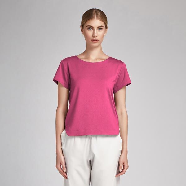 Baumwollpopeline Uni – intensiv pink | Reststück 100cm