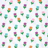 Baumwolljersey stilisierte Tulpen – weiss/rotlila,  thumbnail number 1