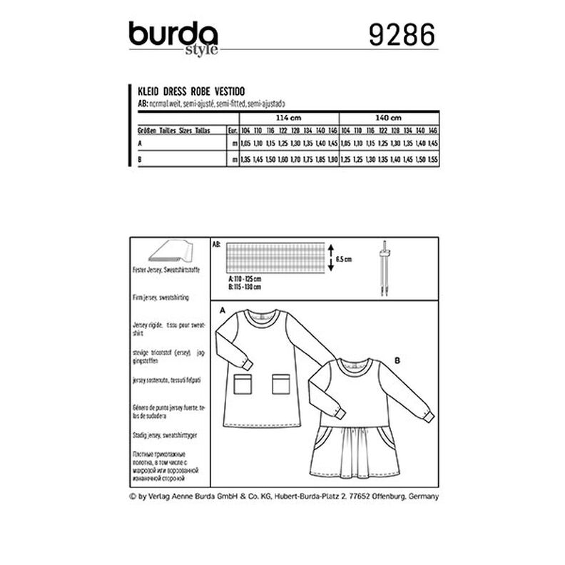 Kleid | Burda 9286 | 104-146,  image number 10