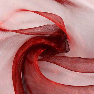 Organza – bordeauxrot | Reststück 50cm, 