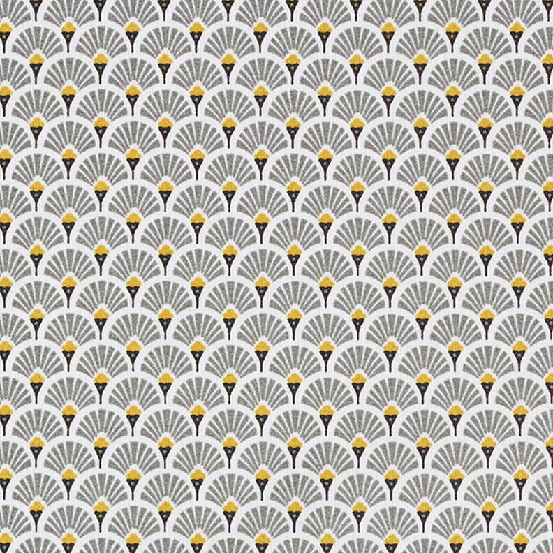 Beschichtete Baumwolle kleine Fächer – grau,  image number 1