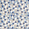 Dekostoff Halbpanama Dreiecke – blau,  thumbnail number 1