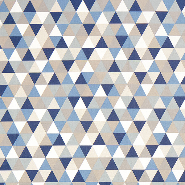 Dekostoff Halbpanama Dreiecke – blau,  image number 1