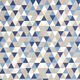 Dekostoff Halbpanama Dreiecke – blau,  thumbnail number 1