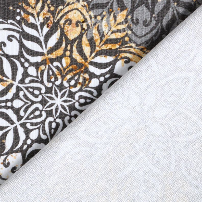 French Terry Mandala Winterzauber | Glitzerpüppi  – altsilber/altgold,  image number 4